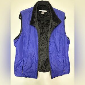 NYGARD reversible Blue Quilted Vest with Black Lining